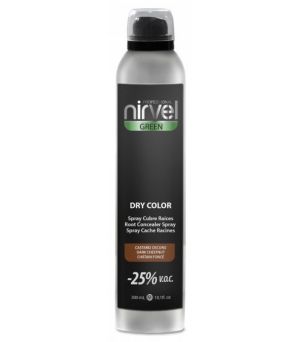Spray cubrecanas Nirvel dry color castaño oscuro